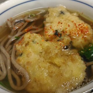 エノキと海苔の天ぷら蕎麦